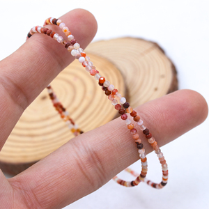 Memoria Jewels Handmade Natural Rhodochrosite Gemstone 925 Sterling <b>Silver</b> Beaded Geometric IGI Certified Elegant Chain <b>Necklace</b> - Product Image 6