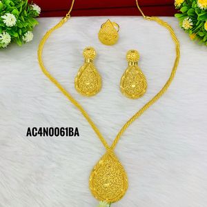 Collar Mujer Diseñador Collar conjunto chapado en oro nuevo diseño un gramo joyería de moda todo tipo - Product Image 4