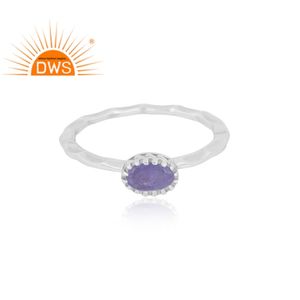 Anillo de Plata de Ley 925 con Tanzanita Natural, Joyería Personalizada de Moda, Regalo para Ella - Product Image 3