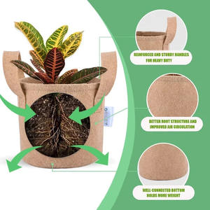 Tan Color Geo Fabric <b>Grow</b> <b>Bags</b> Practical Indoor Outdoor Planter for Garden Use - Product Image 5