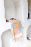 Turc Pom Pom main cuisine petite serviette Peshkir Pestemal multicolore maison essuie-mains décoratifs à pois