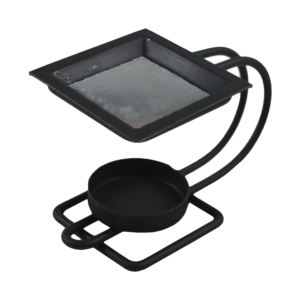 Porte-encens au design métallique avec du métal en fer/acier finition peinte en or Idéal pour la maison Brûleur d'encens parfumé - Product Image 6