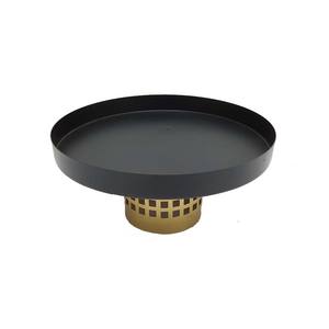 ที่วางเค้กโลหะทรงกลมแบบชั้นเดียวสีดำและสีทองสำหรับงานวันเกิดงานปาร์ตี้จัดแสดงสินค้าแฮนด์เมด - Product Image 1