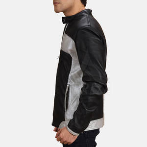 Chaqueta de invierno negra de alta calidad para hombre 2025 con cuello levantado piel de vaca genuina - Product Image 2