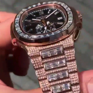 Reloj completo helado de alta calidad, reloj Moissanite Bling para hombres, regalo de reloj de pulsera para él Lab Grown - Product Image 3