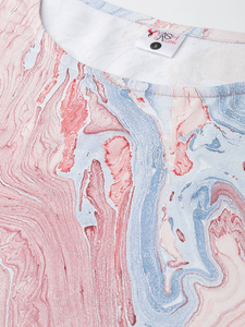 Top de Mujer Estampado de Mármol en Rayón Multicolor con Cuello Redondo, Estilo Talla S, Corte Regular, Hecho para una Comodidad Natural y Suave - Product Image 5