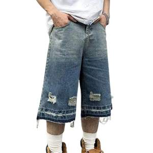 <b>Lightweight</b> Distressed Windproof Streetwear Denim <b>Shorts</b> for <b>Men</b> Custom Logo Design Acid Wash 100% Cotton Casual - Product Image 3