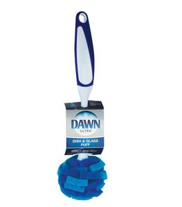 Dawn Ultra Puff Brosse à vaisselle en nylon plastique végétal PP Poignée de cuisine Nettoyage de la verrerie Style éponge pour une manipulation facile - Product Image 5