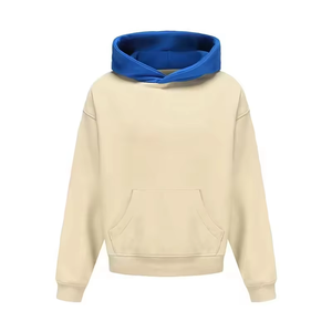 Sudadera con capucha extragrande personalizada de alta calidad ODM OEM para Hombre | Sudadera de calle de algodón esencial con bloque de color Boxy Fit - Product Image 3