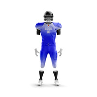Conjunto de Uniforme de Fútbol Americano Sublimado de Secado Rápido y Transpirable, 12 Paneles, Personalizado, Pantalones y Camiseta de Manga Corta, Tallas Grandes, Precio de Fábrica