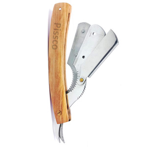 Foldable Stainless Steel Blade Hair Razor Barber Straight <b>Edge</b> Cut Throat Razors Razor Holder for Shave Made By Pissco Pakistan - Product Image 3