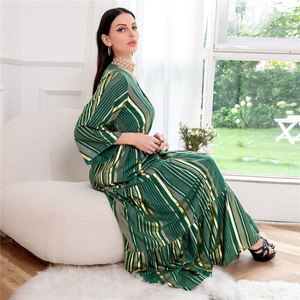 Robes amples musulmanes du Moyen-Orient pour femmes, kaftans, style musulman modeste, haute qualité, sensation confortable, imprimé Dubaï, vente en gros - Product Image 4