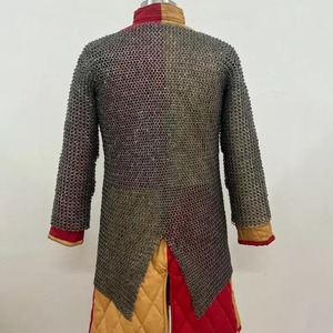 เสื้อเชนเมลยุคกลางแหวนตอกหมุดเหล็กอ่อน9มม. ลวดเกจ18วัดเครื่องซักผ้าแบบกำหนดเองขายส่งงานฝีมือโลหะ - Product Image 2