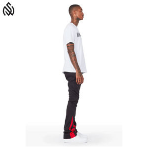 Pantalones Acampanados para hombre Nuevos pantalones acampanados informales para hombre Buena calidad El mejor color liso Pantalón de sudor acampanado hecho a mano - Product Image 5