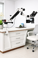Microscope dentaire biologique ROM-6 pour chirurgie maxillo-faciale et endodontie, grossissement zoom 3/5 étapes, éclairage coaxial