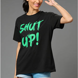 Camiseta de Cuello Redondo para Mujer, 100% Algodón Grueso y Transpirable, Manga Corta, Personalizable, para Chicas - Product Image 5