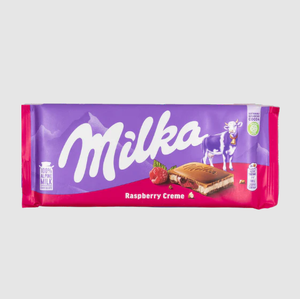 Milka Raspberry Creme Chocolate <b>Bar</b> 100g - Product Image 1