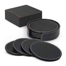 Dessous de verre en pierre en cuir Antidérapant Anti-fouling Dessous de verre en forme de plat simple Tapis de table Usage domestique et fait main - Product Image 4