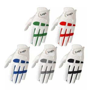 Sports Grace White Golf Gloves Customizable Palm Soft Men Leather Golf Gloves Premium Custom Fit Golf Gloves Cabretta Leather - Product Image 1