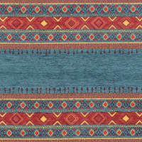 Tissu d'ameublement en coton biologique et polyester, tapisserie Kilim bohème, tapis tribal, tapis turc, tapis Navajo, textile de maison
