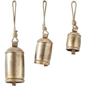 Cloches de vache suspendues en métal de vente chaude en or fini cloche de vache chanceuse cloche de vache de Style Vintage fait à la main de l'exportateur indien - Product Image 2