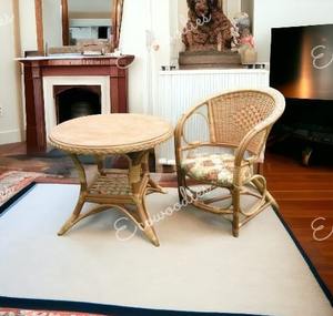 Modern Bamboo <b>Rattan</b> Wicker Furniture <b>Set</b> for Patio <b>Dining</b> Park Living Room Villas & Courtyards-Factory Price - Product Image 5