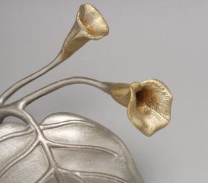 Plateau de fruits décoratif en métal moderne, plateau de centre de table au design doré pour la table et la décoration intérieure - Product Image 6