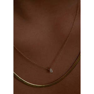 จี้เพชรทรงมาร์คีส์แบบโซลิแทร์ ทองคำแท้ 14k ความใส SI1 เครื่องประดับหรูหราและสง่างาม - Product Image 2