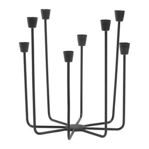Nordic Style Minimalist Black Metal Candle Holder <b>Cluster</b> Candelabra for Living Room Decor Elegant Wedding Centerpiece & Holiday - Product Image 4