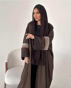 2024 Trending Traditional Muslim Coffee Abaya Pretty Classy Partywear - Product Image 3