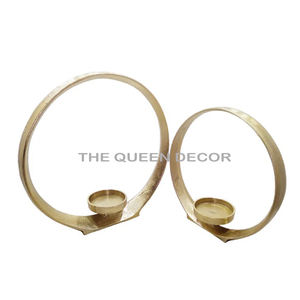 Portavelas de aluminio Premium con patrón decorativo para exhibición de mesa de boda ambiente romántico y evento - Product Image 5