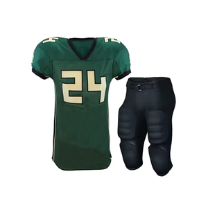 Calidad Premium Nuevo uniforme de fútbol americano hecho a medida Sublimación personalizada Jersey blanco con uniforme de pantalones cortos rojos - Product Image 4