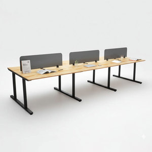 TIO HBTO011 Modern Minimalist 6-Seater Cluster <b>Office</b> <b>Desk</b> <b>Foldable</b> Automatic for Bedroom Hospital Use Made Steel Melamine Wood - Product Image 1