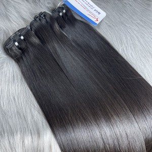 Vente chaude Os Cheveux Raides Brillants Double Drawn Machine Trame Extensions de Cheveux Cheveux Non Transformés - Product Image 3