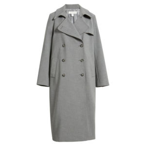 Abrigo largo de gran tamaño con doble botonadura para mujer, gabardina informal transpirable con forro de Cachemira de talla grande abotonada para invierno y otoño - Product Image 2