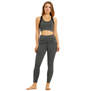 2018 High Quality Quick Dry Breathable <b>Women's</b> Yoga <b>Legging</b> & Top OEM Service Plus Size Checkered <b>Pattern</b> Pants - Product Image 6