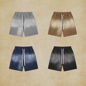 Custom <b>Men</b> Summer Sets 100% Cotton Acid Wash T <b>Shirt</b> +Short 2 Piece Jogger Set Sport Suit for <b>Men</b> Cotton Breathable - Product Image 3