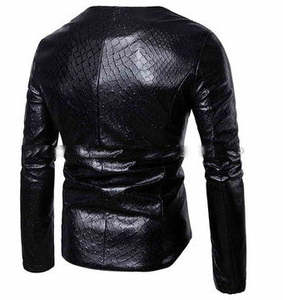 Veste en cuir imperméable pour hommes, nouvelle collection automne-hiver, veste de moto, vente en gros, 2022 - Product Image 2