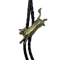 Cravate Bolo en Alliage de Zinc 3D avec Logo Personnalisé, Motif Cowboy