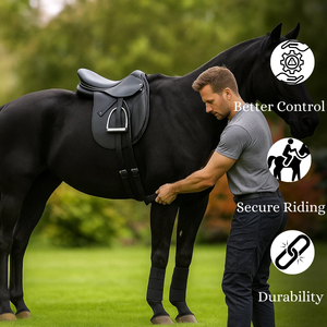 Selle de course de chevaux en cuir véritable |   Selle de saut d'obstacles |   Équipement d'équitation de qualité supérieure |   Conception durable |   Meilleur prix de gros - Product Image 3