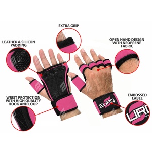 Guantes de Gimnasio Personalizados OEM para Levantamiento de Pesas, Hechos de Neopreno Transpirable, con Acolchado, Soporte para Muñeca, Agarre Fuerte, Medios Dedos - Product Image 6