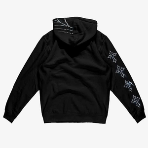 100% algodón personalizado moda Rhinestone sudaderas con capucha térmica Venta caliente ropa de calle cremallera completa Sudadera con capucha precio más bajo Sudadera con capucha - Product Image 2