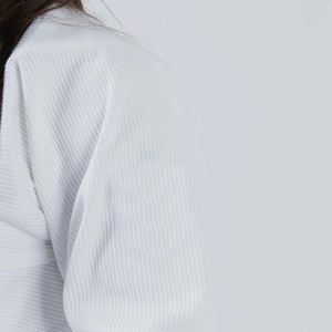 ชุดยิวยิตสูคุณภาพสูงสำหรับผู้หญิง ผ้าคอตตอนเพิร์ลวีฟ ทนทาน ระบายอากาศได้ดี ผ้ากันหดตัว  แบบสั่งตัดพิเศษด้านหน้า - Product Image 5