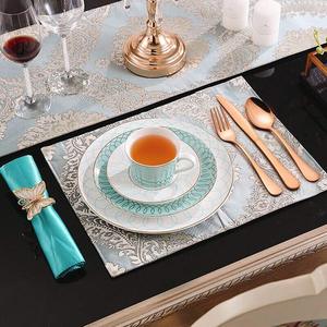 Ensemble de couverts en acier inoxydable durable pour anniversaire, fiançailles et fêtes, style royal hautement élégant, finition cuivre - Product Image 4