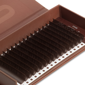 CharmLash CLRED Cils synthétiques longs naturels brun mat pour extensions de cils, vente en gros, marque privée - Product Image 1