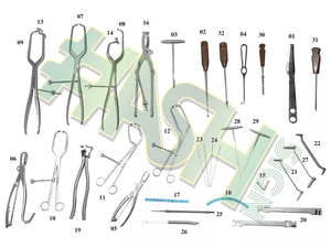 Juego de Instrumentos para Reconstrucción Pélvica, Caja de Esterilización, Instrumentos Quirúrgicos Ortopédicos de Acero Inoxidable, Placas Óseas, Manual - Product Image 6