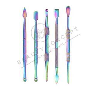 Dual Sided Cuticle Pusher Remover Sharp <b>Edge</b> Spoon Shaped Eco-Friendly Nail Cuticle Cleaner Surgical Grade Steel - Product Image 5