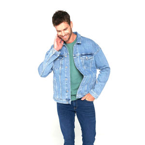 Veste en jean personnalisable de haute qualité pour hommes, style sport décontracté, saison d'hiver, technique lavée pour les vêtements d'extérieur - Product Image 1