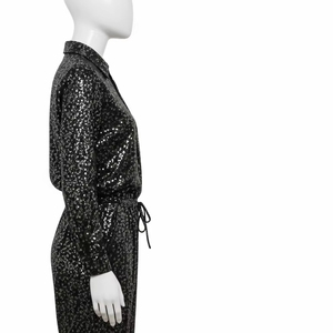 Mono de fiesta de satén con tela de secado rápido, ligero, transpirable, textura suave, elegante Mono para eventos, ropa de discoteca, moda - Product Image 3