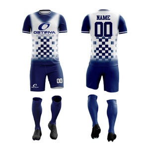 <b>Heat</b>-Transfer Printing Short Sleeve Men's Soccer Uniforms OEM Service Solid Color Uniform Sportswear Lightweight - Product Image 1